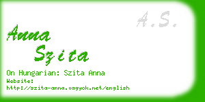 anna szita business card